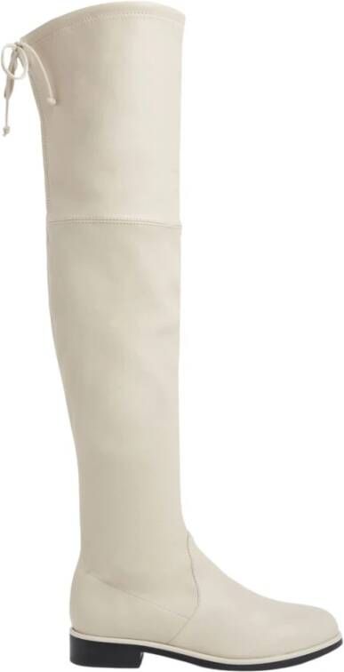 Stuart Weitzman Gedurfde Stretch Over-de-Knie Laars Beige Dames