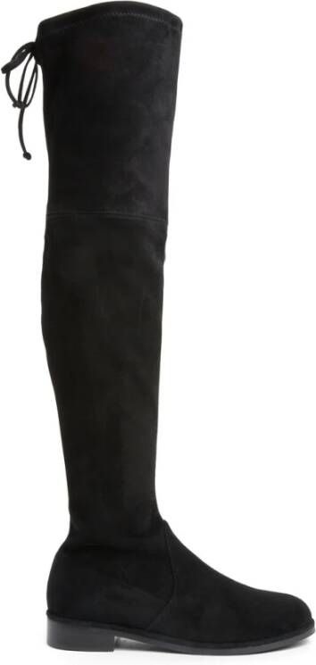 Stuart Weitzman Gedurfde Stretch Over-de-Knie Laars Black Dames