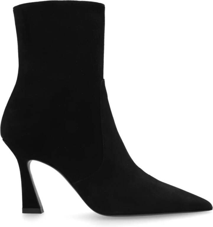 Stuart Weitzman Gehakte enkellaarsjes Vinnie Black Dames