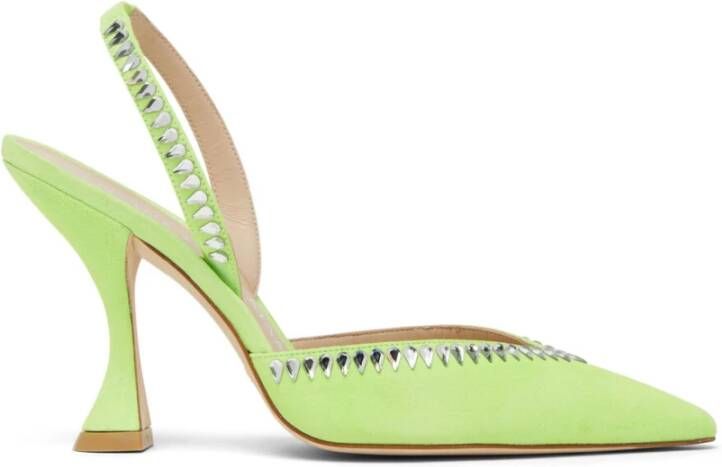 Stuart Weitzman Gemcut Xcurve 100 Slingback Pump Groen Dames