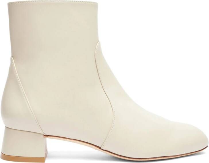 Stuart Weitzman Gepolijste Almond Toe Bootie Beige Dames