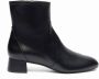 Stuart Weitzman Zwarte Leren Enkellaarsjes met Zijrits Black Dames - Thumbnail 1