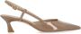 Stuart Weitzman Gepolijste leren slingback met hak Beige Dames - Thumbnail 1