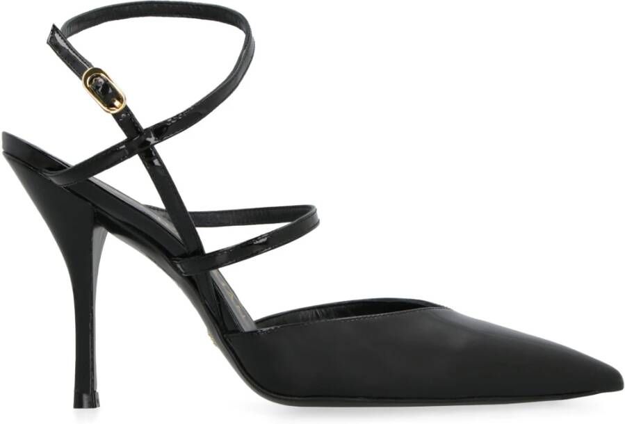 Stuart Weitzman Glanzend Leren Puntige Neus Pumps Black Dames