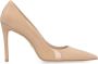 Stuart Weitzman Glanzend Leren Puntige Pumps Beige Dames - Thumbnail 1