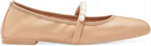 Stuart Weitzman Gouden Decoratieve Ballerina Flats Beige Dames