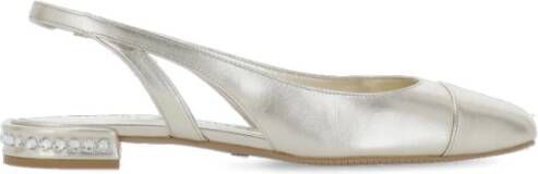 Stuart Weitzman Loafers & ballerina schoenen Crystal Slingback in goud