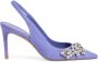 Stuart Weitzman Crystal Fleur 85 Slingback Hakken Blue Dames - Thumbnail 1