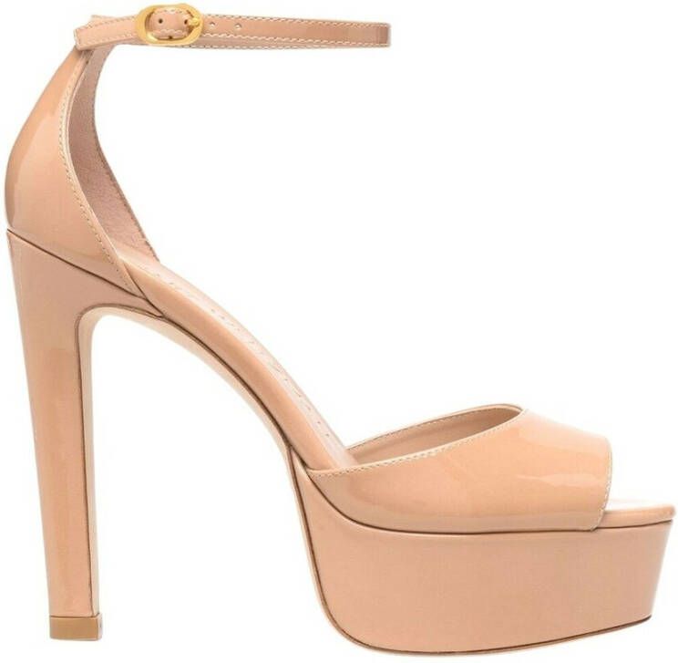 Stuart Weitzman Glamoureuze DiscoPlatform Sandaal Beige Dames