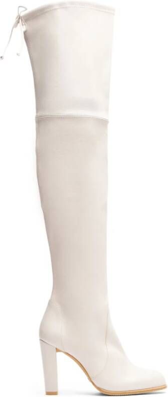 Stuart Weitzman Hoge hak Stretch Over-de-knie laars White Dames