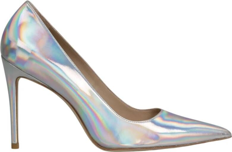 Stuart Weitzman Iridescent Patent Leren Pumps Gray Dames