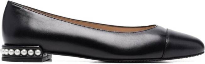 Stuart Weitzman Kalfsleren Ballerinas Black Dames