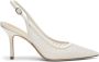 Stuart Weitzman Kristal Mesh Slingback Pump White Dames - Thumbnail 1