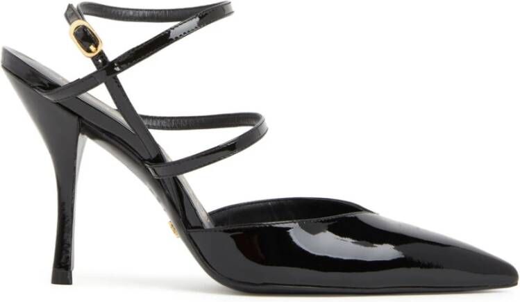 Stuart Weitzman Lakbanden Stilettohak Pomp Black Dames