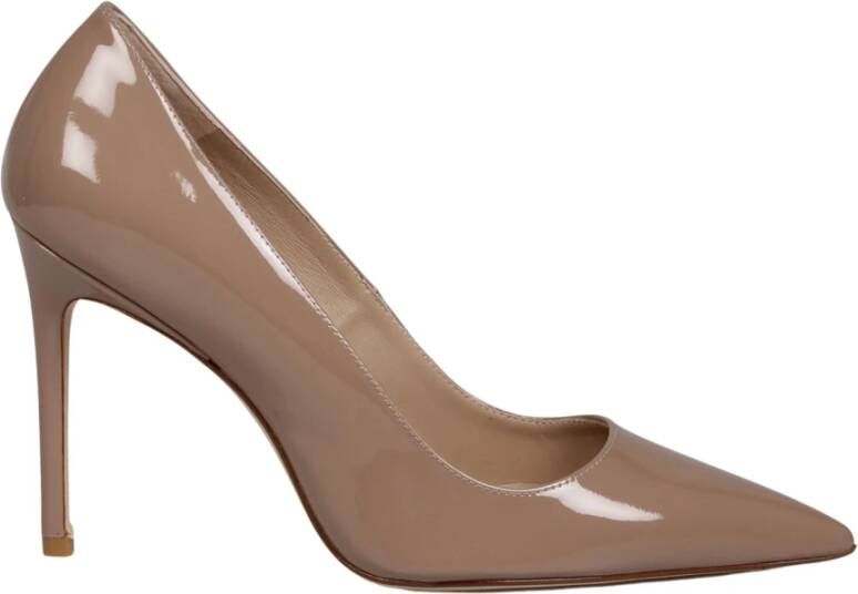 Stuart Weitzman Lakleren Puntige Neus Pumps Beige Dames