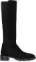 Stuart Weitzman Leren en stretchstof laarzen Black Dames - Thumbnail 1