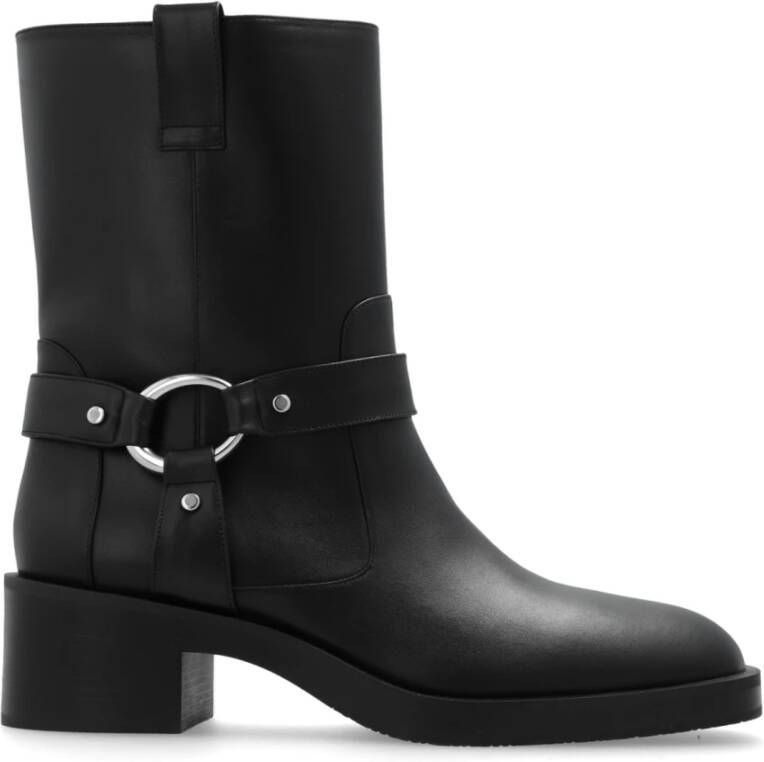 Stuart Weitzman Leren enkellaarzen Jax Black Dames