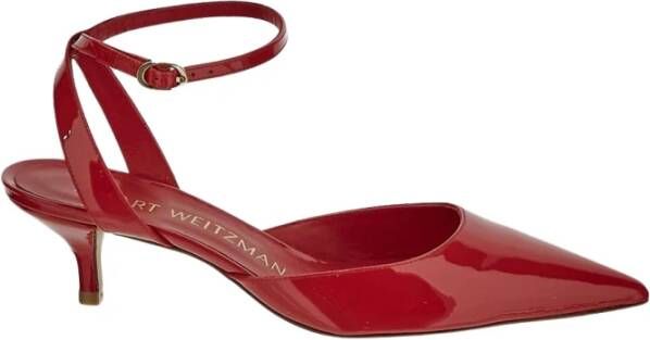 Stuart Weitzman Leren Pump Schoenen Red Dames