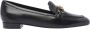 Stuart Weitzman Zwarte Leren Loafers Vierkante Neus Black Dames - Thumbnail 1