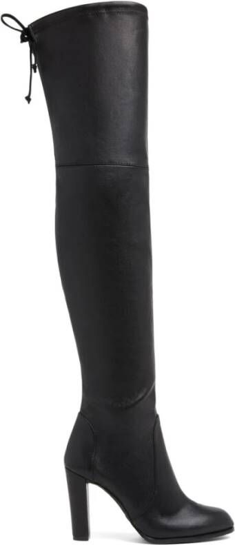 Stuart Weitzman Luxe Leren Over-de-Knie Laars Black Dames