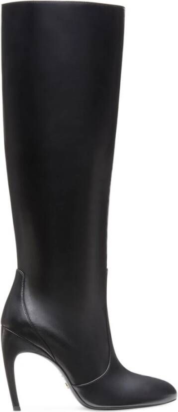 Stuart Weitzman Luxecurve 100 Slouch Laars Black Dames