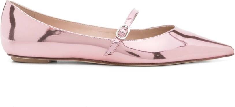 Stuart Weitzman Mary Jane Platte Schoenen Pink Dames