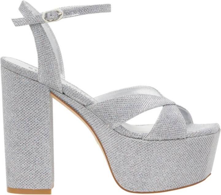 Stuart Weitzman Miami SquareHigh Platform Sandal Gray Dames