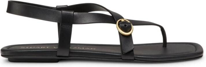 Stuart Weitzman Minimalistische Strappy Sandaal Black Dames