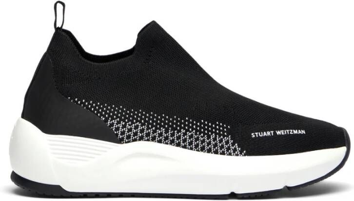 Stuart Weitzman Moderne Mesh Panel Sneaker Black Dames