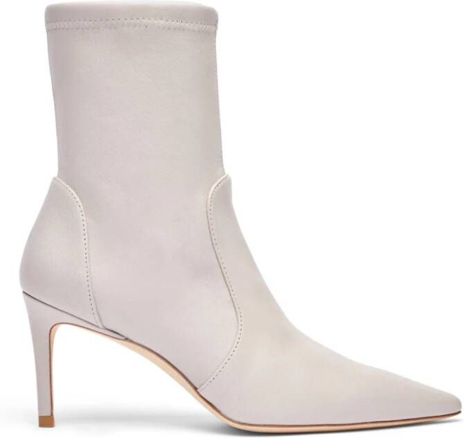 Stuart Weitzman Moderne Stretch Bootie White Dames