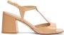 Stuart Weitzman Moderne T-Strap Sandaal Beige Dames - Thumbnail 1