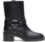 Stuart Weitzman Moto Bootie met Hardware Accents Black Dames - Thumbnail 1