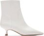 Stuart Weitzman Naomi 50 ZIP Bootie White Dames - Thumbnail 1