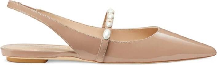 Stuart Weitzman Parel Slingback Platte Schoen Pink Dames