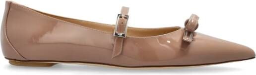 Stuart Weitzman Patent ballerina's Felicity Beige Dames