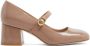 Stuart Weitzman Moderne Mary Jane Pomp Brown Dames - Thumbnail 1