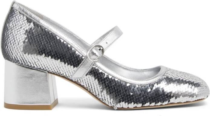 Stuart Weitzman Moderne Mary Jane-pump met uitlopende blokhak Gray Dames