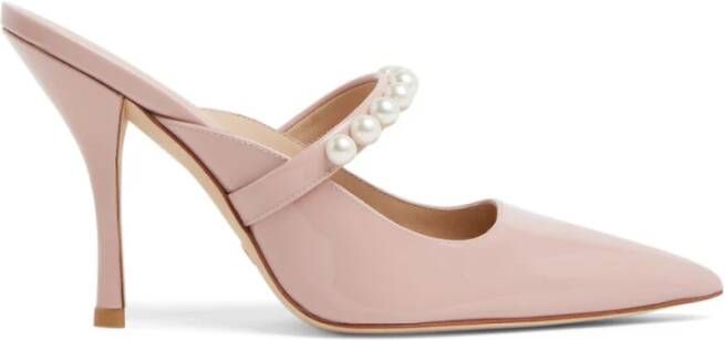 Stuart Weitzman Parelversierde Muiltje Pink Dames