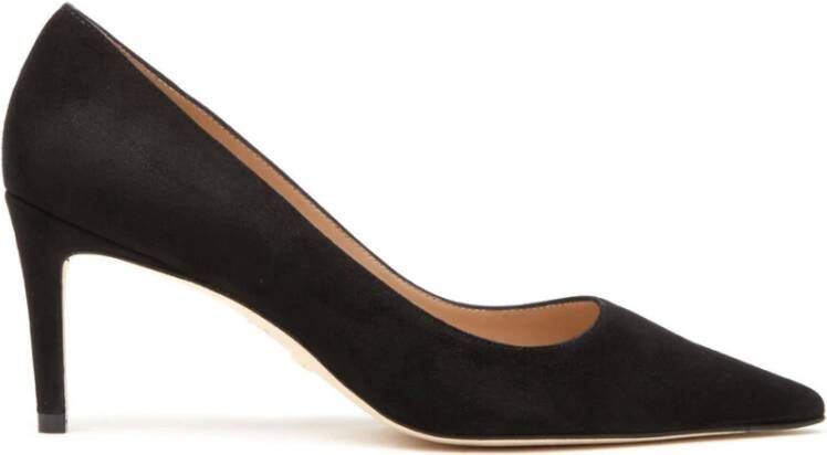 Stuart Weitzman Luxe suède pump met puntige neus Black Dames