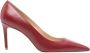 Stuart Weitzman Rode Hak Pumps Glad Leer Puntige Neus Stiletto Red Dames - Thumbnail 1