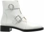 Stuart Weitzman Ryder Pearl Geo Gesp Laarzen White Dames - Thumbnail 1