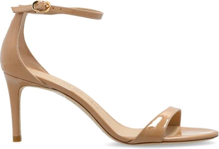 Stuart Weitzman Sandalettes met hak Nudist II Beige Dames