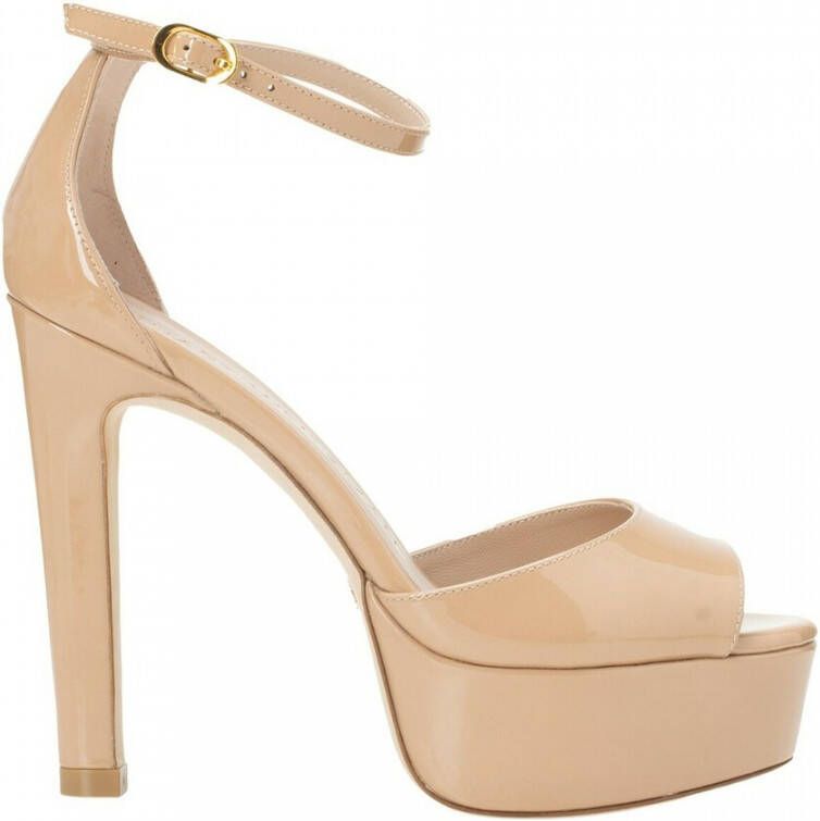 Stuart Weitzman Glamoureuze DiscoPlatform Sandaal Beige Dames