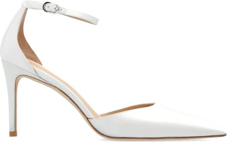 Stuart Weitzman Satijnen hoge hakken White Dames