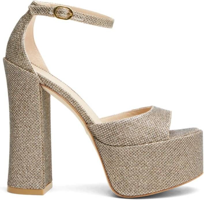 Stuart Weitzman Skyhigh 145 Platform Sandal Beige Dames