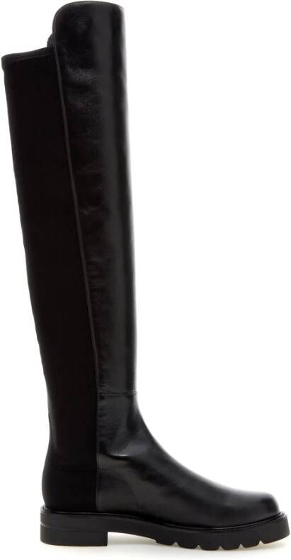 Stuart Weitzman Klassieke zwarte overknee laarzen Black Dames