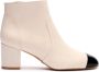 Stuart Weitzman Stijlvolle Enkellaars met Amandelvormige Neus Beige Dames - Thumbnail 1