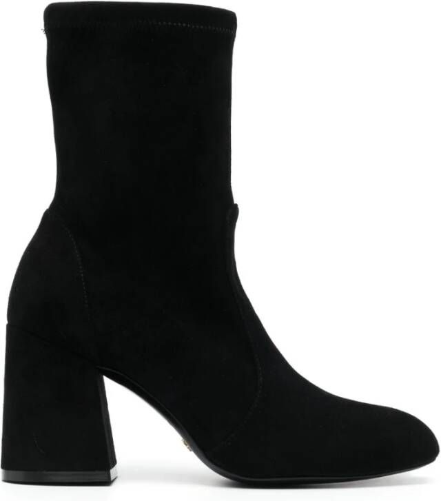 Stuart Weitzman Stijlvolle Flareblock Bootie Black Dames