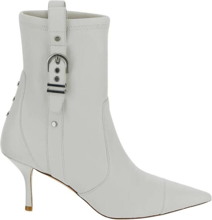 Stuart Weitzman Stijlvolle Leren Enkellaars White Dames