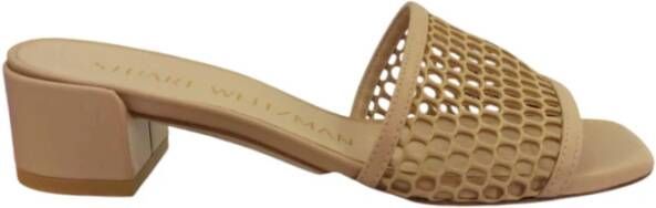 Stuart Weitzman Stijlvolle Sabot Schoenen voor Vrouwen Beige Dames